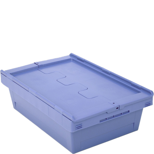 BITO Herbruikbare bak verzegelbaar, inhoud 29 l, Tweedelig scharnierdeksel