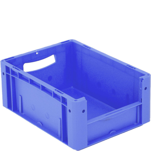 BITO Euronorm zichtbare opslagcontainer met toegangsopening, blauw, HxLxB 170x400x300 mm