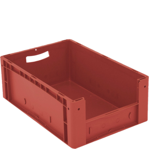 BITO Euronorm zichtbare opslagcontainer met toegangsopening, rood, HxLxB 220x600x400 mm