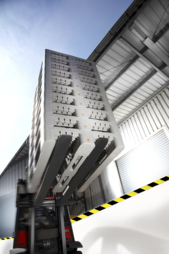 Hygiënepallet EURO H1 met borgrand, hogedruk polyethyleen, lengte x breedte 1200 x 800 mm