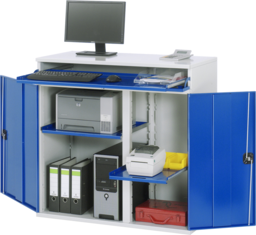 RAU PC-kast 60, RAL7035 lichtgrijs/RAL5010 gentiaanblauw