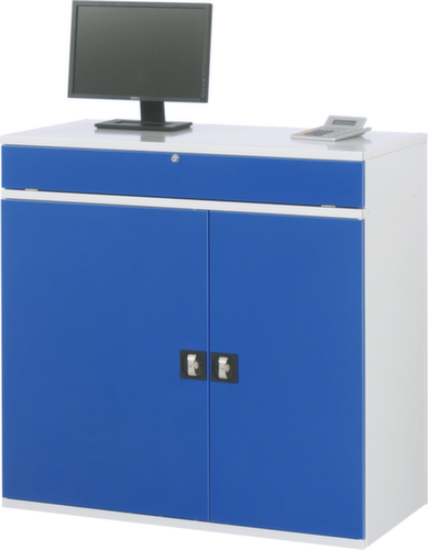 RAU PC-kast 60, RAL7035 lichtgrijs/RAL5010 gentiaanblauw