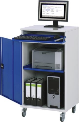 RAU Mobiele PC-kast 60, RAL7035 lichtgrijs/RAL5010 gentiaanblauw