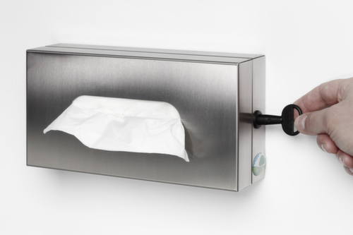 Afsluitbare dispenser voor cosmetische tissues