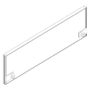 Geluiddempende tafelscheidingswand RQ60 Screen / S41, hoogte x breedte 480 x 1400 mm