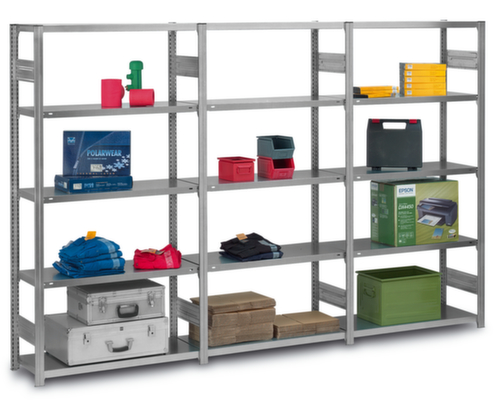 hofe Traversestelling in standaard uitvoering, hoogte x breedte x diepte 2500 x 1010 x 435 mm, 6 legborden