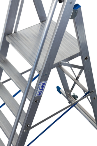 Krause Ladder STABILO® Professional met leuning aan twee zijden, 10 trede(n) met traanplaatprofiel