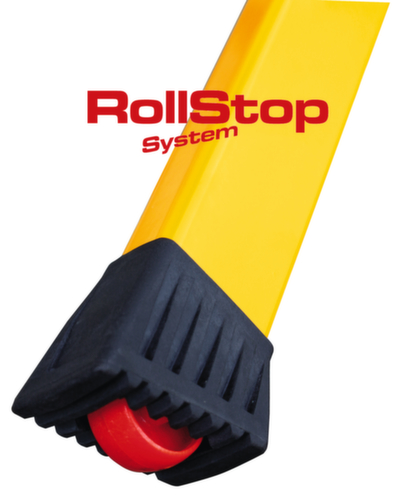 Krause Verrijdbaar vouwtrapje Monto® Rolly®, aluminium, aluminium-zilver