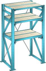 LISTA Uittrekstelling voor zware lasten met 3 niveaus