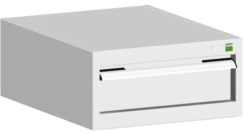 bott Ladekast cubio oppervlak 525 x 650 mm, 1 lade(n), RAL7035 lichtgrijs/RAL7035 lichtgrijs