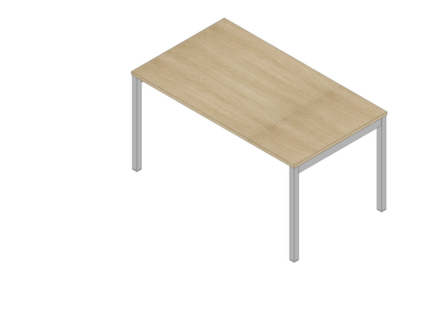 Quadrifoglio Bureau Practika met 4-voetonderstel, breedte x diepte 1400 x 800 mm, plaat eiken