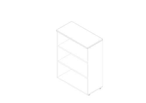 Quadrifoglio Kantoorstelling Practika, breedte 900 mm, 3 OH, wit