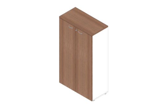 Quadrifoglio Kantoorkast Practika, 4 ordnerhoogten, wit/canaletto-hout