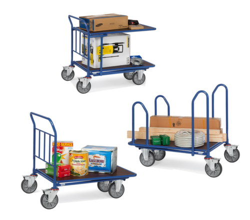 fetra Ruimtebesparende wagen voor lang materiaal, draagvermogen 500 kg, laadvlak lengte x breedte 1000 x 600 mm