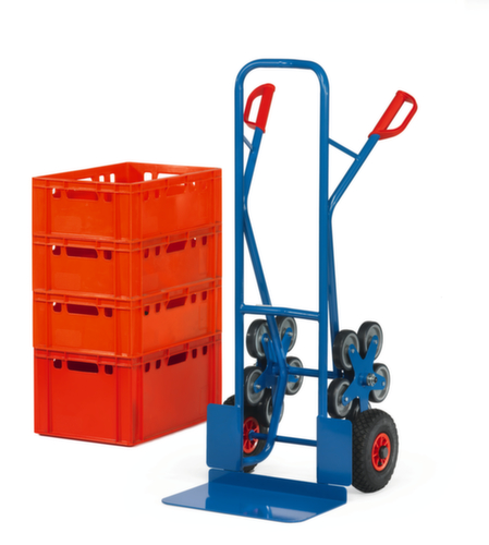 fetra 5-ster trappensteekwagen, draagvermogen 200 kg, breedte schep 480 mm, lucht-banden