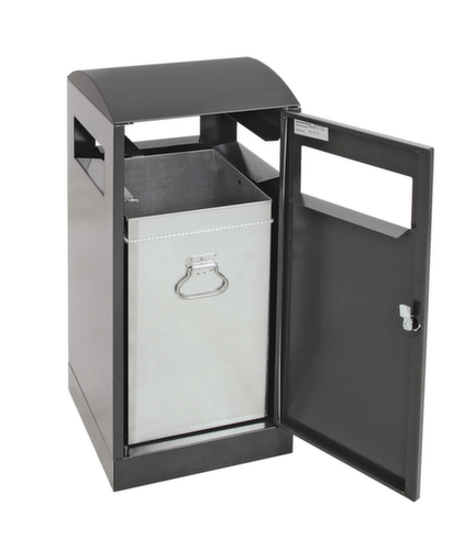 Afvalbak met gekleurde kap, 40 l, RAL7016 antracietgrijs