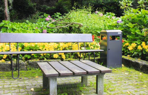 stumpf Combi-asbak met 4-voudige inworp, RAL7016 antracietgrijs