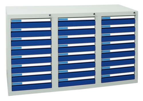 stumpf Ladekast ES 510, 24 lade(n), RAL7035 lichtgrijs/RAL5010 gentiaanblauw
