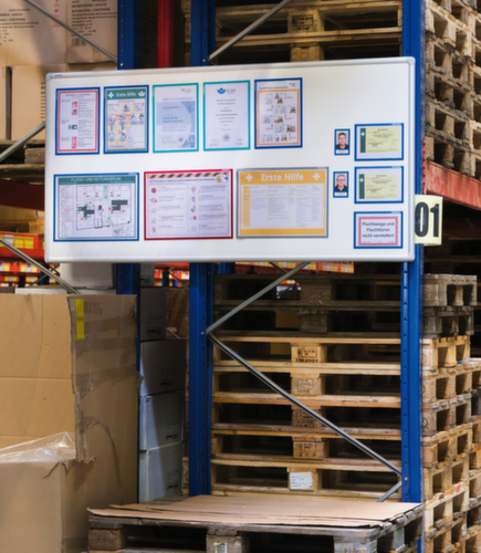 Franken whiteboard voor wandrailsysteem, hoogte x breedte 1000 x 2000 mm