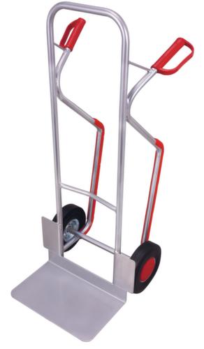 VARIOfit Aluminium sledesteekwagen met extra grote schep, draagvermogen 200 kg, massief rubber banden