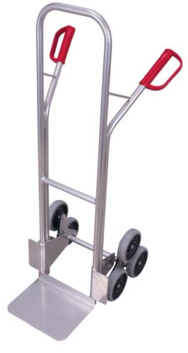 VARIOfit 3-ster trappensteekwagen van aluminium, draagvermogen 200 kg, breedte schep 320 mm, massief rubber-banden