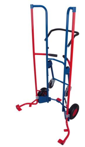 VARIOfit Hoge bandenvrachtwagen met steunwielen, RAL5010 gentiaanblauw, lucht-banden