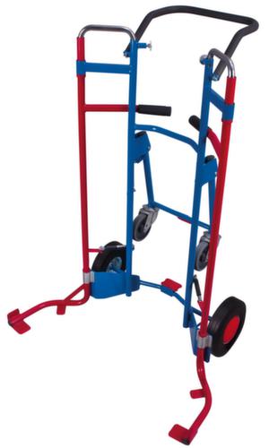 VARIOfit Bandensteekwagen met telescooprail, RAL5010 gentiaanblauw, massief rubber-banden