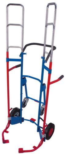 VARIOfit Bandensteekwagen met telescooprail, RAL5010 gentiaanblauw, massief rubber-banden