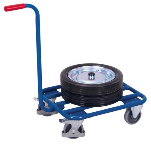 VARIOfit Handgreeprol met stalen buizenlaadplateau, draagvermogen 250 kg, 2 zwenk- en 2 bokwielen