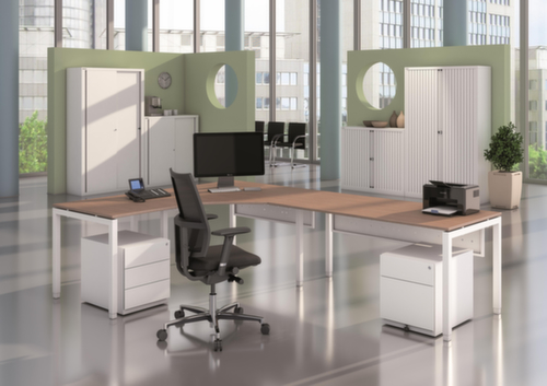 Bisley Verrijdbaar ladeblok Note, 3 lade(n), zilverkleurig/zilverkleurig