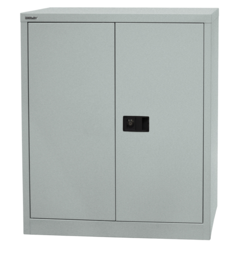Bisley Dossierkast, 2 ordnerhoogten, zilverkleurig/zilverkleurig