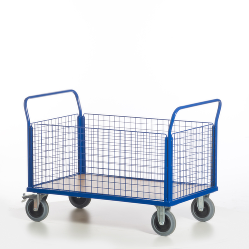 Rollcart Wagen met vier gaaswanden, draagvermogen 500 kg, laadvlak lengte x breedte 1200 x 770 mm