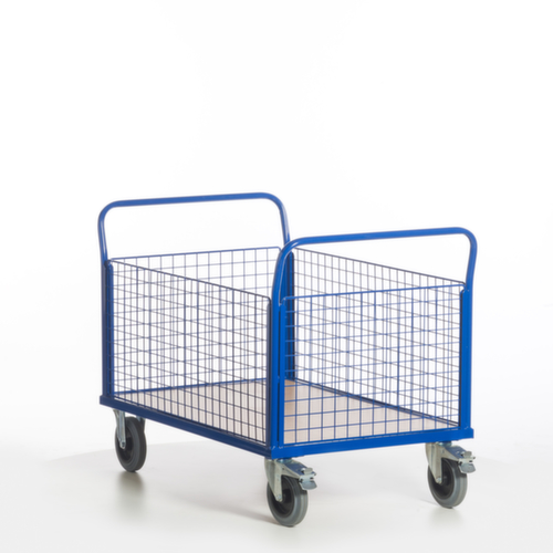 Rollcart Wagen met vier gaaswanden, draagvermogen 500 kg, laadvlak lengte x breedte 1200 x 770 mm