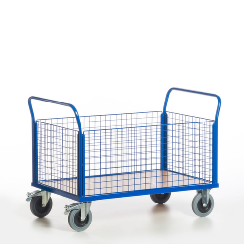 Rollcart Wagen met vier gaaswanden, draagvermogen 500 kg, laadvlak lengte x breedte 1200 x 770 mm