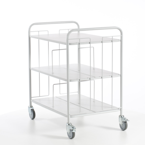 Rollcart Dossierwagen, draagvermogen 150 kg, 3 etages