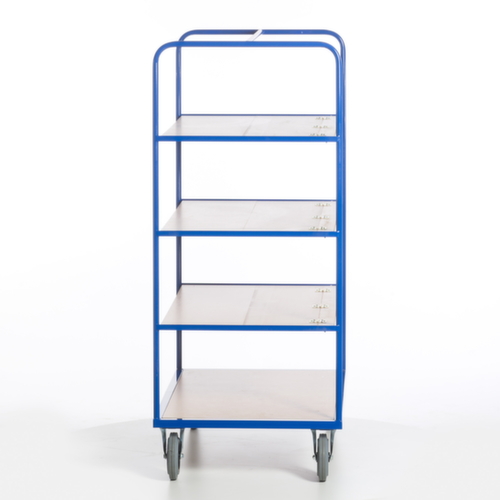 Rollcart Etagewagen met in-/uitklapbare bodem, draagvermogen 600 kg, 4 etages