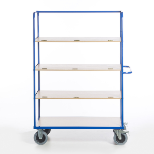 Rollcart Etagewagen met in-/uitklapbare bodem, draagvermogen 600 kg, 4 etages