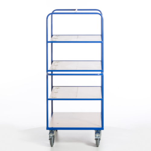 Rollcart Etagewagen met in-/uitklapbare bodem, draagvermogen 600 kg, 4 etages