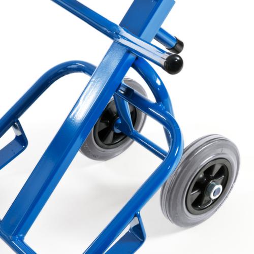 Rollcart Trommelwagen met steunwielen, draagvermogen 250 kg, lucht banden