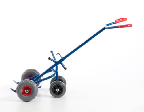 Rollcart Trommelwagen met steunwielen, draagvermogen 250 kg, lucht banden