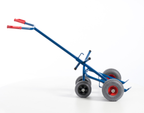 Rollcart Trommelwagen met steunwielen, draagvermogen 250 kg, lucht banden