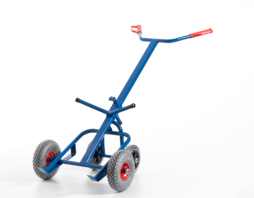 Rollcart Trommelwagen met steunwielen, draagvermogen 250 kg, lucht banden