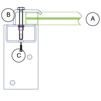 Einde bericht voor scheidingswandsysteem, hoogte 2200 mm