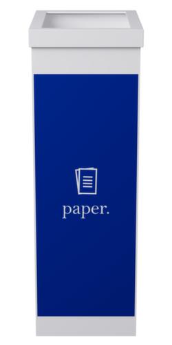 Paperflow Afvalverzamelbak polystyreen, 60 l, blauw/wit