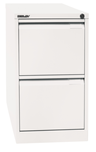 Bisley Hangmappenkast, 2 uittrekelementen, verkeerswit/verkeerswit