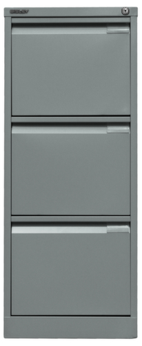 Bisley Hangmappenkast, 3 uittrekelementen, zilverkleurig/zilverkleurig