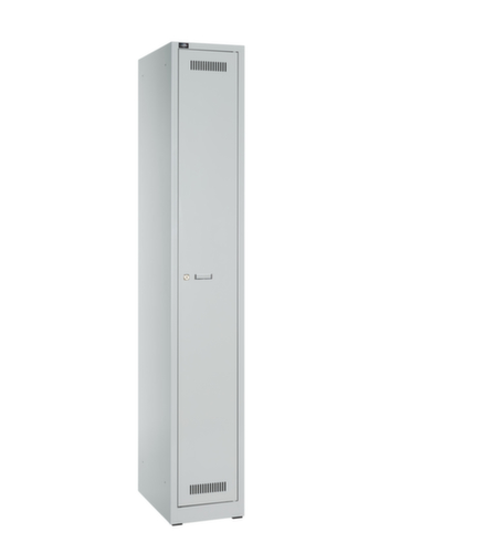 Bisley Garderobekast Light lichtgrijs met 1 vak, vakbreedte 300 mm