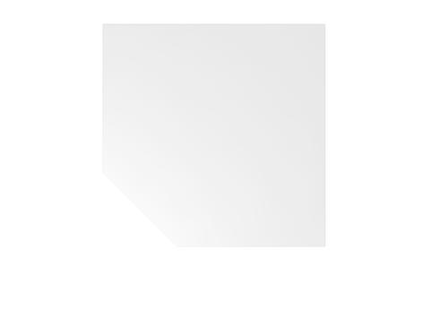 Hoekig koppelelement voor bureau met steunvoet, breedte x diepte 1200 x 1200 mm, plaat wit