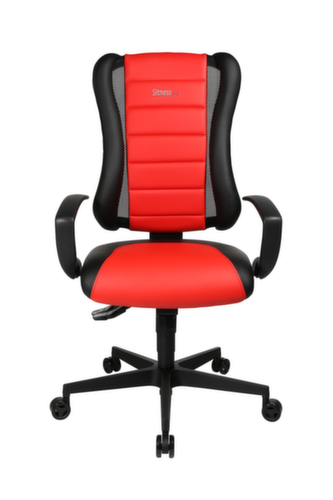 Topstar Bureaustoel Sitness Racer RS mit AL "Q3" met 3D-zitting, zwart/rood