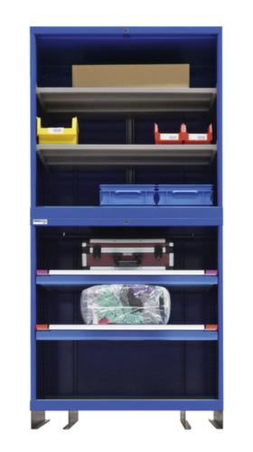 Thurmetall Systeemstelling Modul 4 met 2 uittrekbare legborden, 4 vloer, duifblauw/duifgrijs